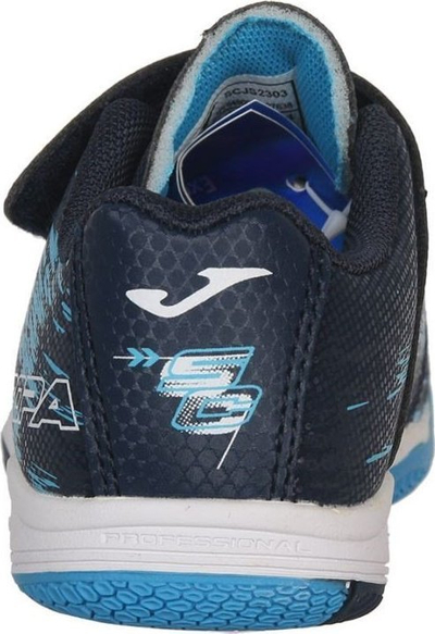 Atlete futsalli për kalama Joma Supercopa 2303, taban DURABILITY, mbyllje me shirit ngjitës, blu navy