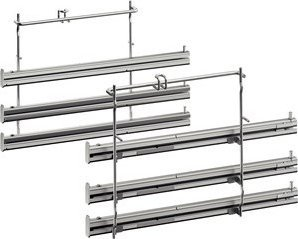 Set shina teleskopike furre Neff Z13TF36X0, çelik inox, 3 nivele, ngjyrë argjendi