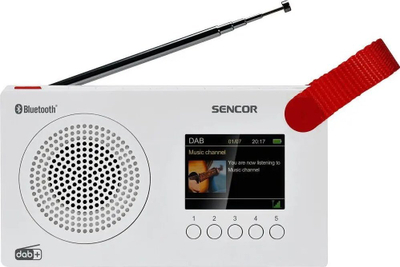 Radio portabël Sencor SRD 7757W, DAB+, Bluetooth, e bardhë
