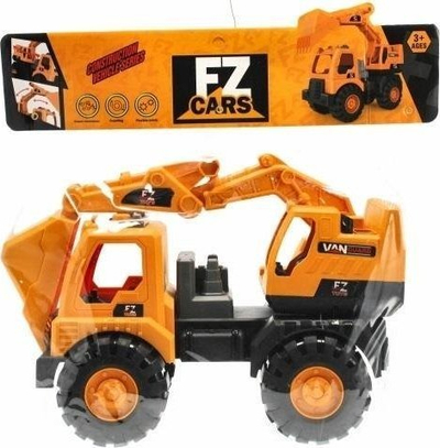 Kamion–ekskavator lodër FZ Cars Mega Creative, plastik, për kalamaj 3+, portokalli