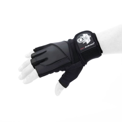 Doreza fitnesi DBX WG-163, termoaktive, me Velcro, të zeza