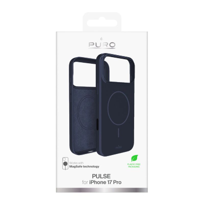 Mbulesë Puro për iPhone 17 Pro, përputhet me MagSafe, blu