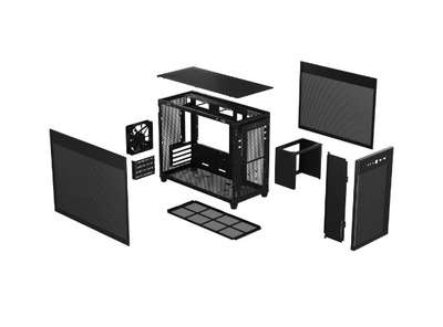 Kuti kompjuteri Asus Prime AP201, micro ATX, mesh, e zezë