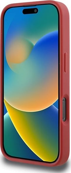 Mbulesë telefoni Karl Lagerfeld Quilted Signature për iPhone 16 Pro 6.3", lëkurë eco, e kuqe