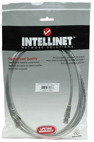 Kabllo rrjeti Intellinet Patch Cord CAT5e, 2m, UTP, gri