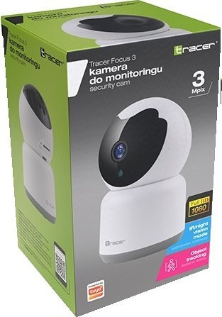 Kamerë IP Tracer Focus 3, FHD 1080p, Wi‑Fi, e bardhë