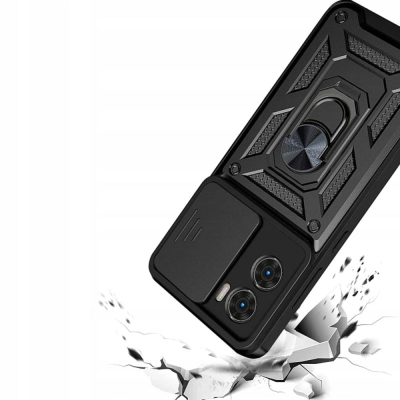 Mbulesë telefoni Tech-Protect CamShield Pro për Xiaomi Poco X7 Pro 5G, me unazë 360°, e zezë