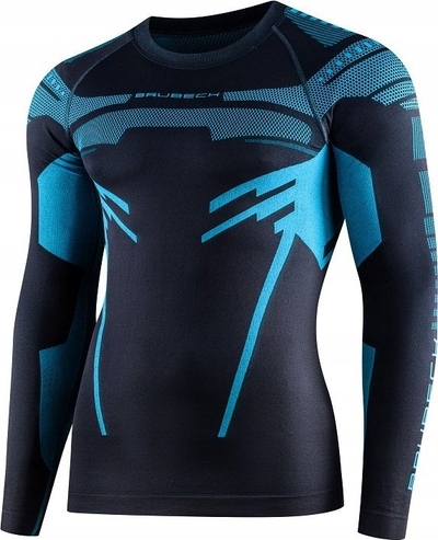 Bluzë termo Brubeck LS15700 DRY për burra, me mëngë të gjata, grafit me blu
