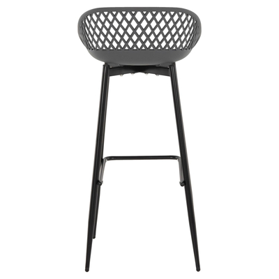 Stol bari Avaya 46x48x99Hcm (HM8686.20), gri/ zezë