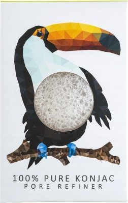 Sfungjer grimi Konjac Rainforest Toucan, për fondatinë, i butë, shumëngjyrësh