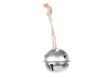 Set zile dekorative metalike “Christmas Bells”, 6 copë, 3 cm, argjend