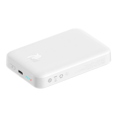 Karikues portativ Baseus Magnetic Mini, 10000mAh, 20W, i bardhë