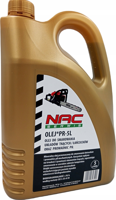 Масло за ланец на пила NAC, минерално, биоразградливо, 5L