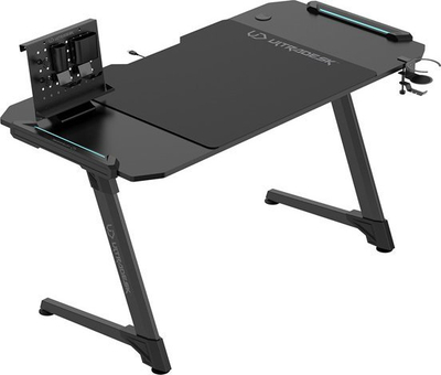 Tavolinë gaming Ultradesk Space XXL, 154 cm, me LED, e zezë