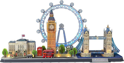 Puzzle 3D CubicFun City Line London, 107 pjesë, LED