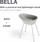Vaskë për bebe Okbaby BELLA, 78.5x50x25.5cm, plastike ergonomike, gri