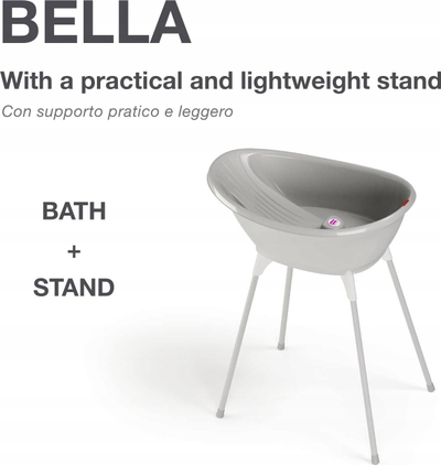 Vaskë për bebe Okbaby BELLA, 78.5x50x25.5cm, plastike ergonomike, gri