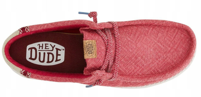 Këpucë burra Hey Dude Wally Jute M 43085-79B, tekstil, taban gome, të kuqe