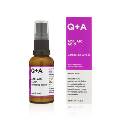 Serum për fytyrën me acid azelaik Q+A Balancing Serum, 30 ml