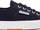 Atlete Superga 2750 Cotu Classic, kanavace, taban gome, blu e errët