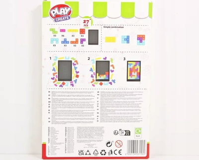 Loje konstruktore Play Create Block Building Game, 27 copa, me ngjyra nga t’gjitha
