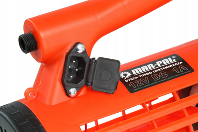 Grykë turbo për sprucues elektrik Mar-Pol, 12V DC 1A, portativ, portokalli