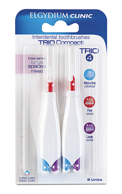 Furça interdentale Elgydium Trio Compact 4 (6-1.9 mm), 6 copë