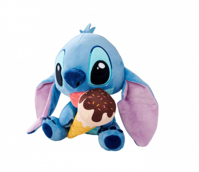 Figurë pelushi Disney Stitch, 25cm, me akullore, shumëngjyrëshe