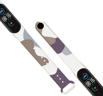 Rrip silikoni për Xiaomi Mi Band 5 6, për zëvendësim, camo shumëngjyrësh