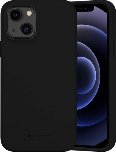 Mbrojtëse telefoni Mercury Silicone për iPhone 14 6.1\", silikon, mat, e zezë