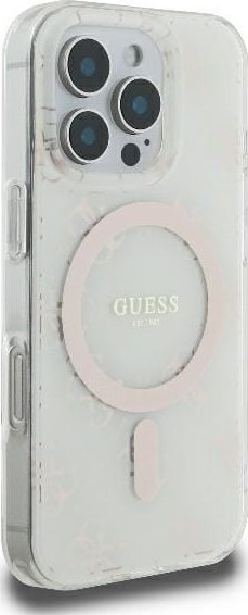 Mbulesë telefoni Guess GUHMP16LH4DTEH, për iPhone 16 Pro 6.3", MagSafe, e bardhë