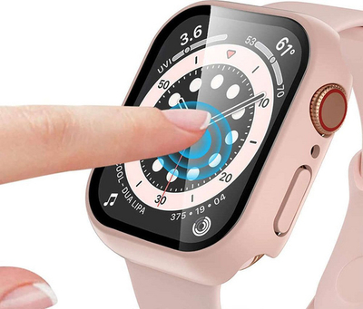 Mbrojtëse me xham Alogy për Apple Watch 7, 45 mm, rozë