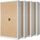 Set dollapë metalikë zyre JAN, 4 copë, 90 x 185 x 40 cm, të bardhë me sonoma oak