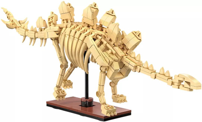 Set ndërtesash CaDA Dinosaur Fossil Stegosaurus, shkallë 1:23, tulla fluorescente, ngjyrë bezhë