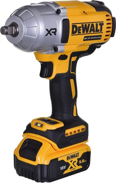Çelës goditës me bateri DeWalt DCF900P2T, 18V, 2x 5.0Ah, i verdhë