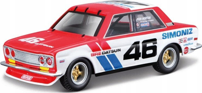 Maket makine Bburago Datsun 510 BRE, shkalla 1:43, kuqe-bardhë