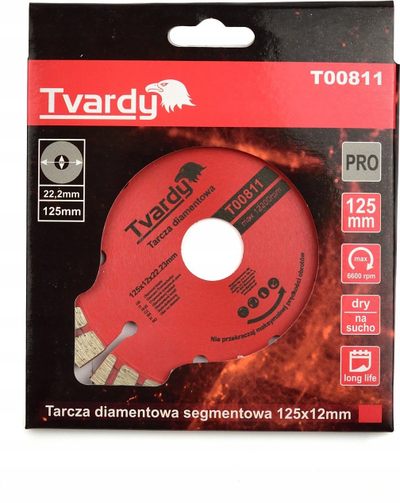 Disk diamanti segment Geko 125mm, vrimë 22.2mm, trashësi segmenti 12mm