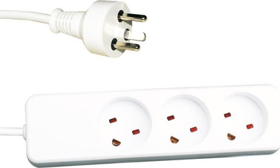 Zgjatës rryme Garbot 24155123 7EE, 3 dalje AC, 7m, i bardhë