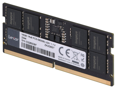 RAM për laptop Lexar LD5S16G56C46ST, 16GB DDR5, 5600MHz, e zezë