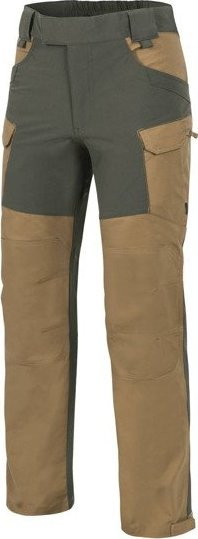 Pantallona trekking Helikon Hybrid Outback, për burra, material elastik, Coyote Taiga Green