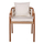 Karrige druri teak me litar & jastëkë 57×63.5×75–88 cm (HM9456.01)