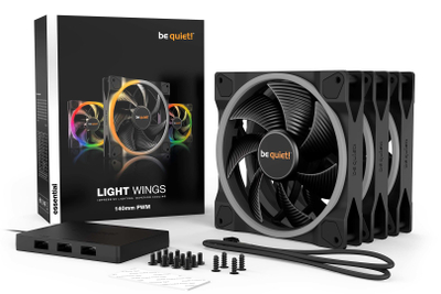Ventilatorë be quiet! Light Wings, 140mm, PWM, i zi