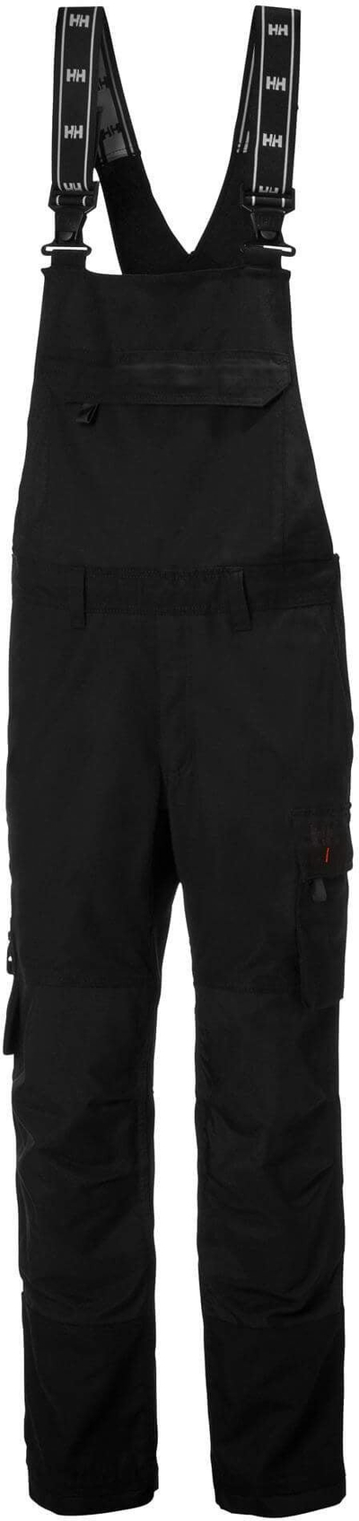 Pantallona pune me tiranta Helly Hansen Oxford Bib &amp; Brace, elastike 4-way stretch, me xhepa për mbrojtëse gjuri, të zeza