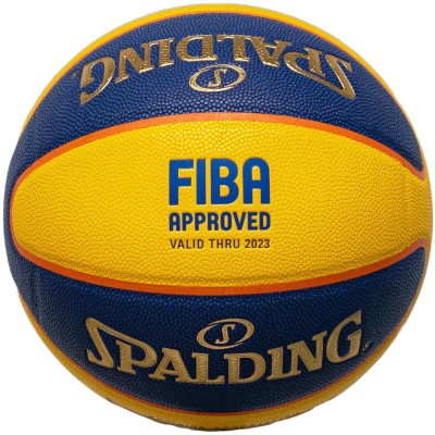 Top basketbolli Spalding TF-33 Official Ball 76862Z, madhësi zyrtare, për mrena dhe jashtë, verdh e blu