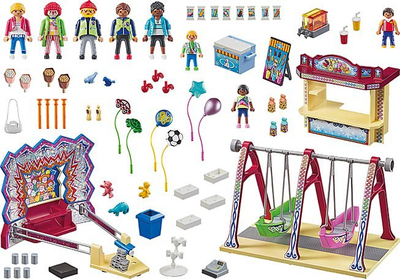 Lojë konstruktore Playmobil Fun Fair Amusement Park 71452, 135 pjesë, për moshë 4-10 vjeç, shumngjyrëshe