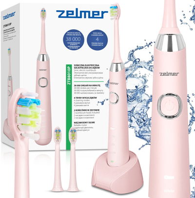 Furçë dhëmbësh elektrike Zelmer ZTB8010P, sonic, rozë