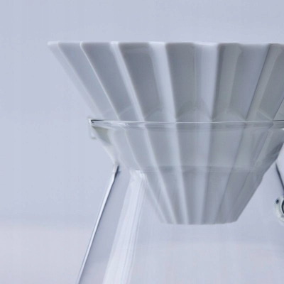 Enë kafje prej qelqi Origami Coffee Server, 710ml, rezistente ndaj nxehtësisë, transparente