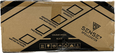 Karrige gaming SENSE7 Fabric, mbështetëse ergonomike, doreza të rregullueshme, me RGB, e zezë