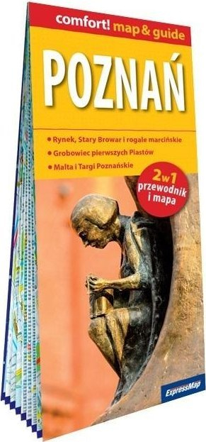 Hartë turistike Poznań Comfort Map 2n1, shkallë 1:17 000, me ngjyra