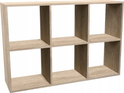 Рафта за книги Malax 2X3, 6 прегради, 77 cm, сонома
